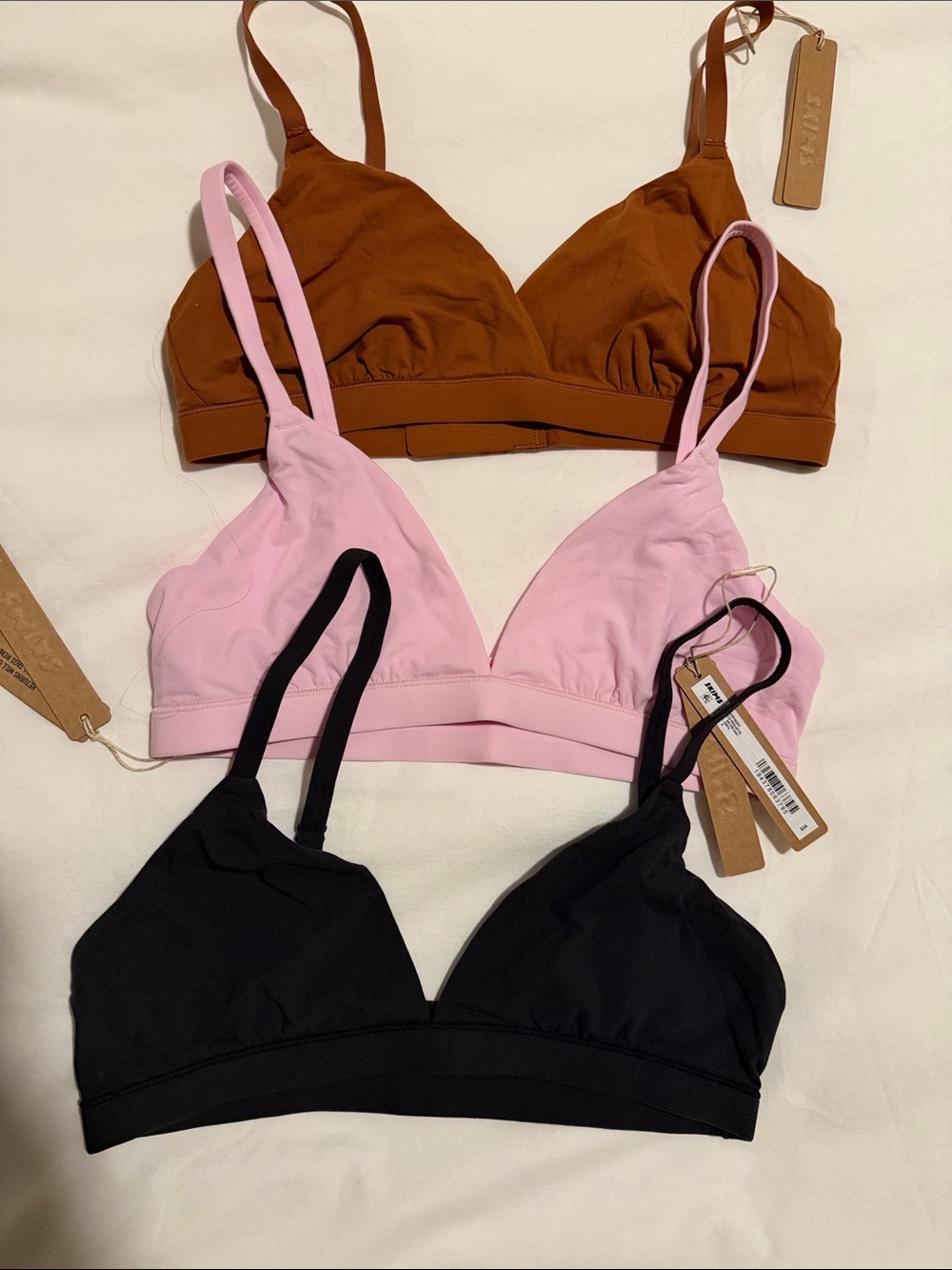 3 Skims Fit Everybody Crossover Bralettes Pink, Black, Brown - Read description - Picture 2 of 11